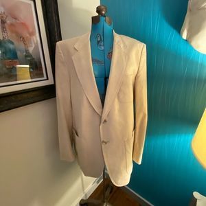 Blazer micro fiber sports coat beautiful light cream color size 36 xs suede